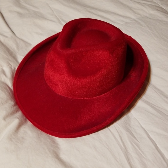Accessories | Red Velvet Fedora | Poshmark
